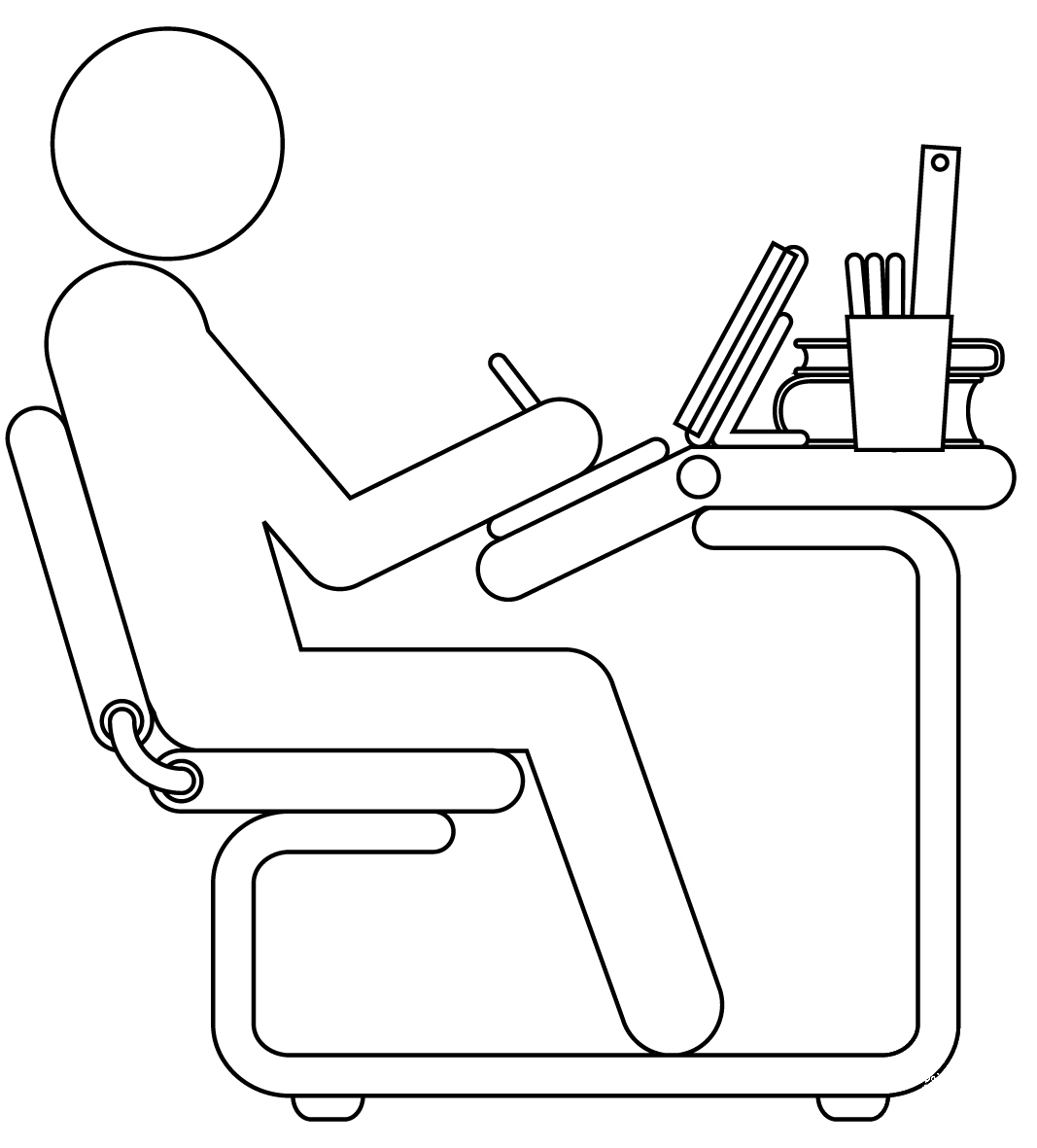 Desk Coloring Page Desk Coloring Page