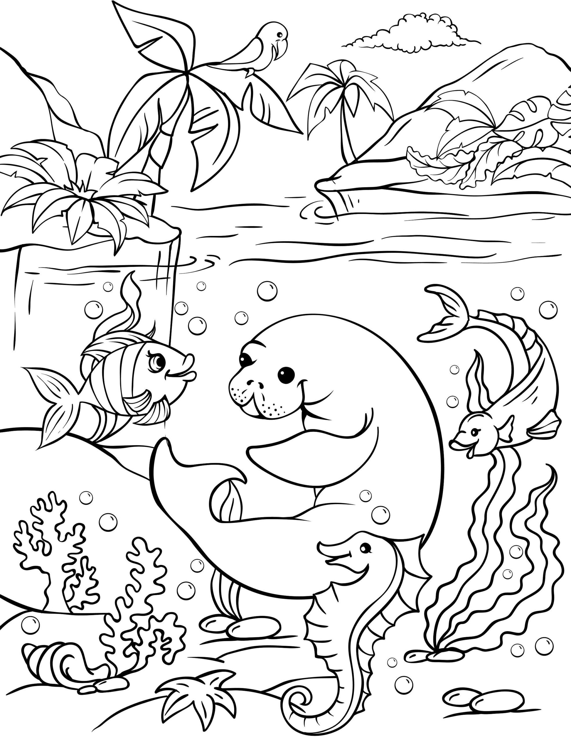 Sea Animals Coloring Pages Pdf Sea Animals Coloring Pages Pdf