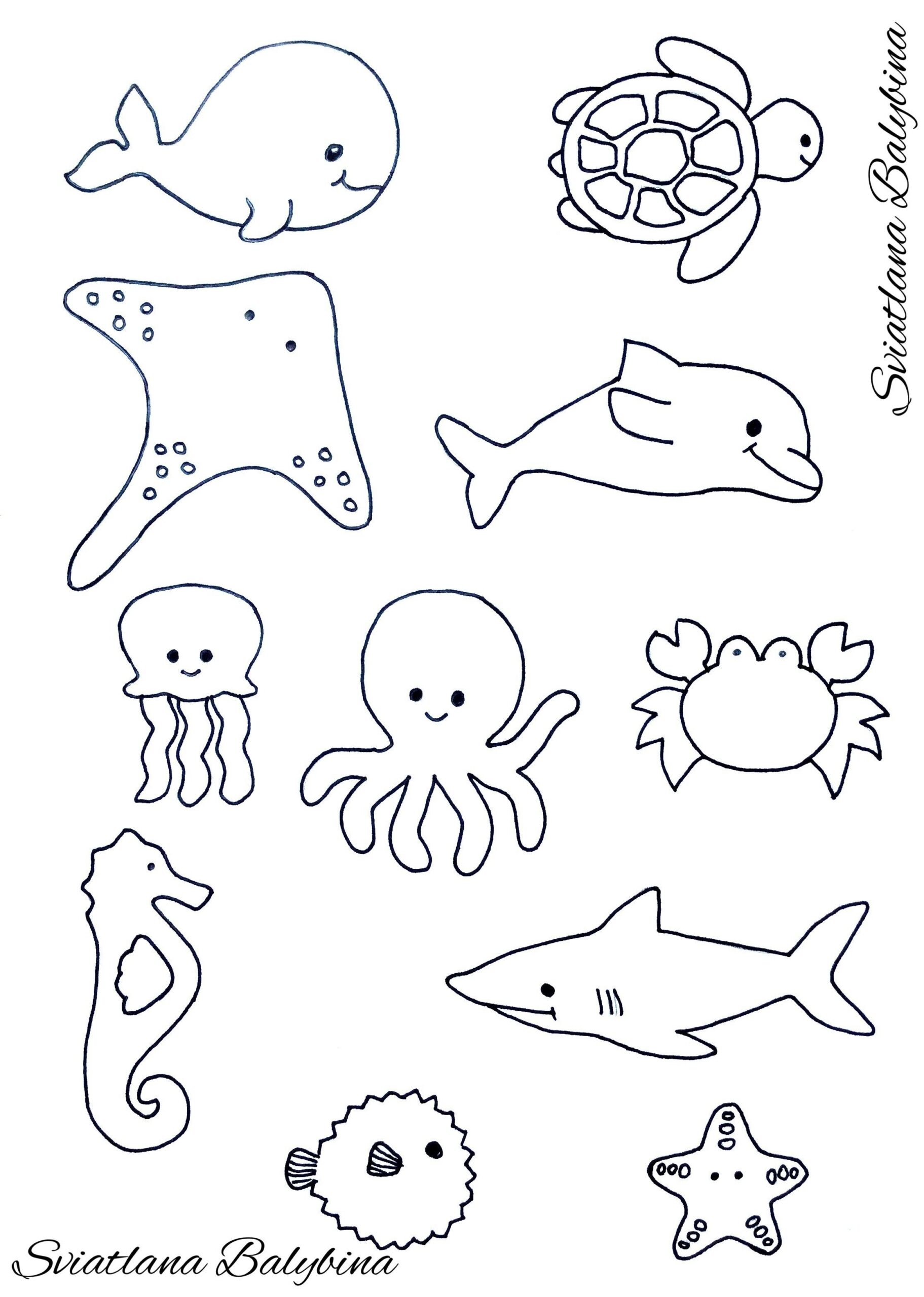 Sea Animals Printables Cut Outs Sea Animals Printables Cut Outs