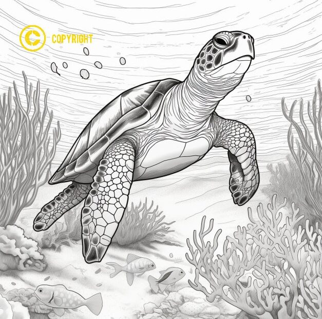 Sea Turtles Coloring Pages 4 Realistic Turtles Coloring To Print And