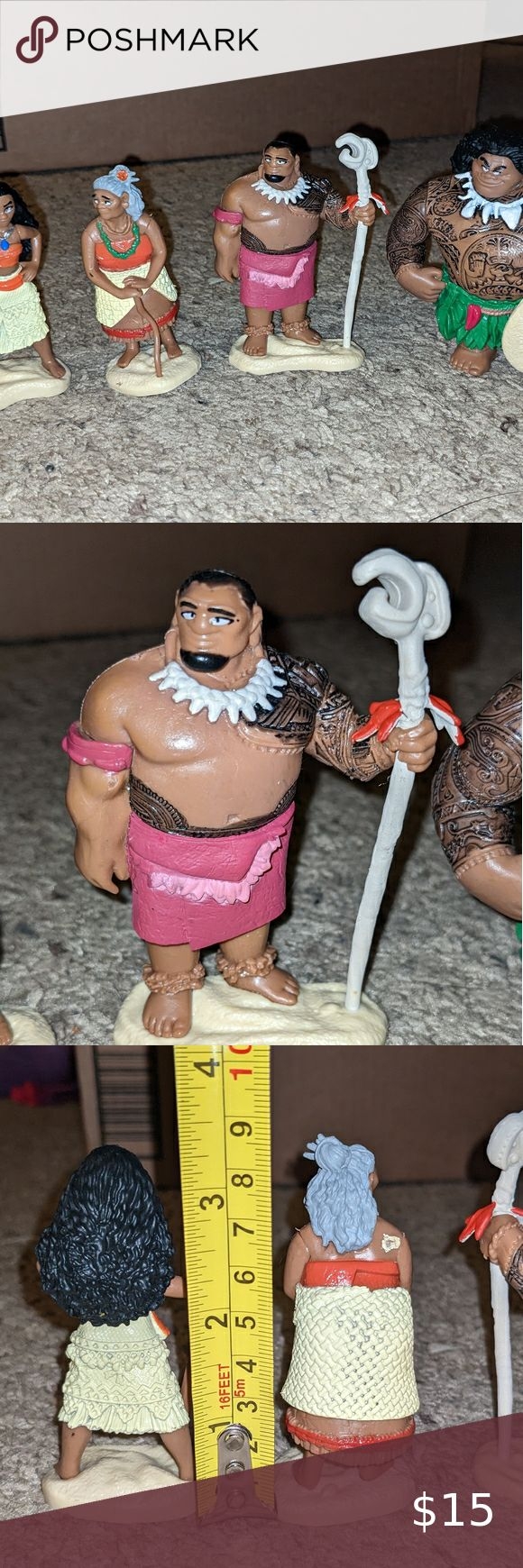 Set Of 4 Moana Vinyl Figures Includes Moana Father Grandmother Maui Set Of 4 Moana Vinyl Figures Includes Moana Father Grandmother Maui