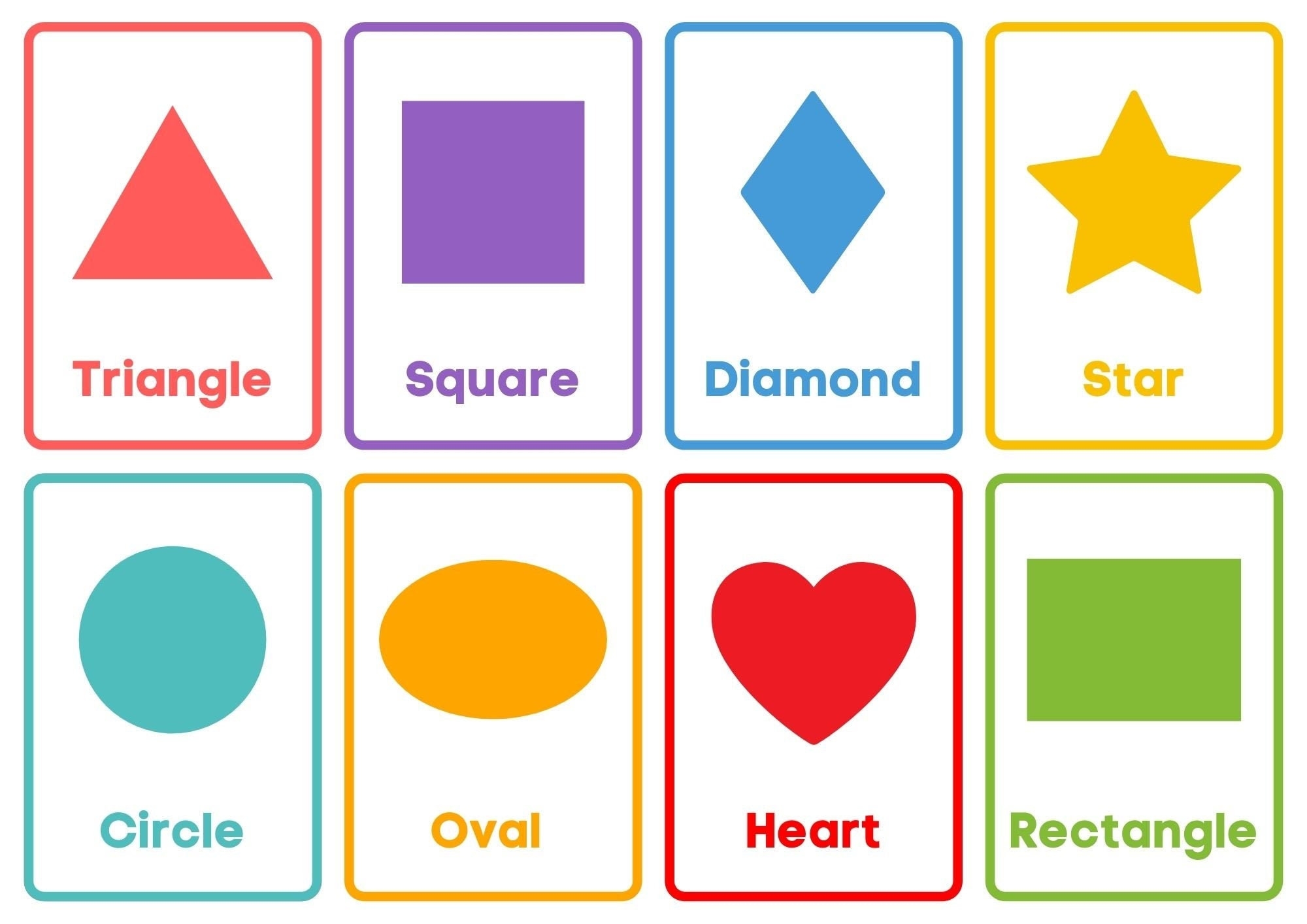 Shapes Flashcards Printable Flashcards Phonics Flashcards Color The Shapes Flashcards Printable Flashcards Phonics Flashcards Color The