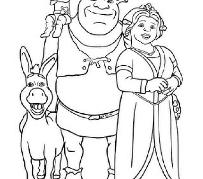 Shrek Coloring Pages Free Printable PDF
