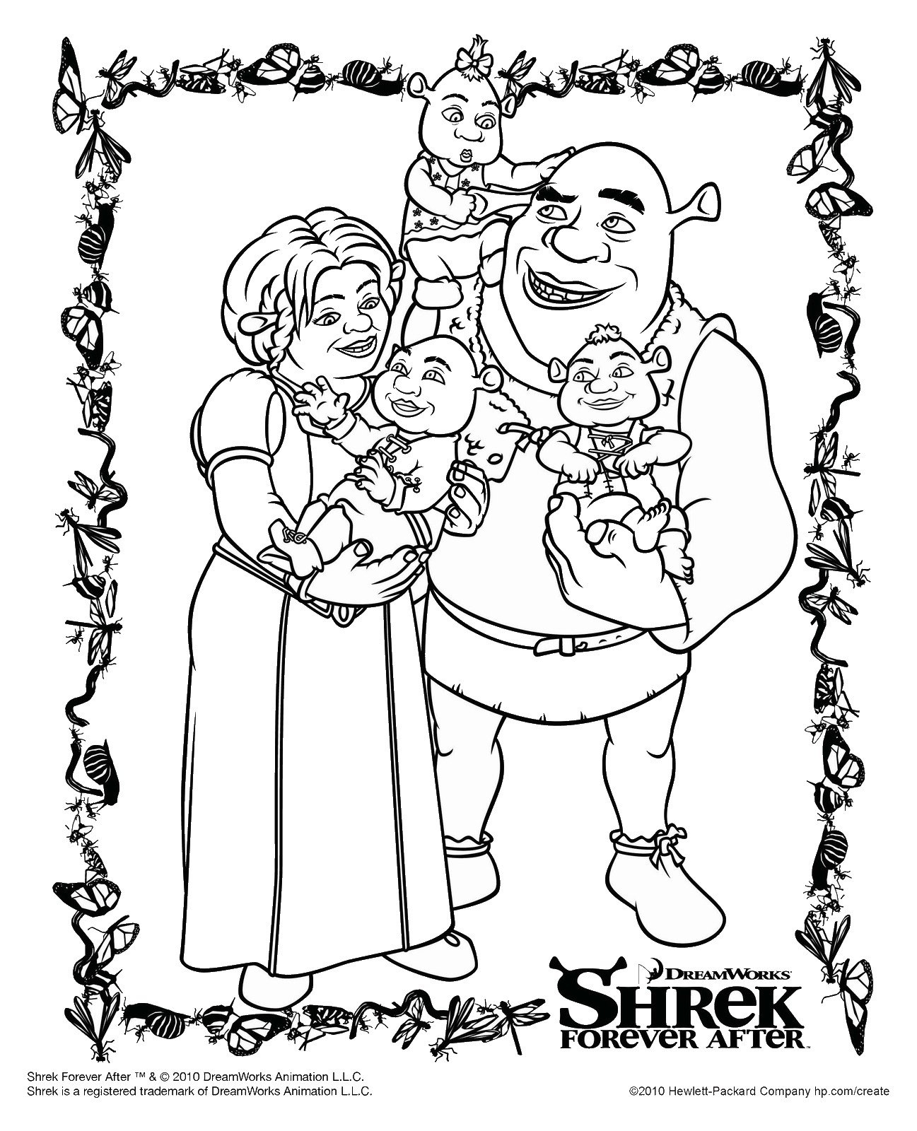 Shrek Coloring Pages Shrek Coloring Pages