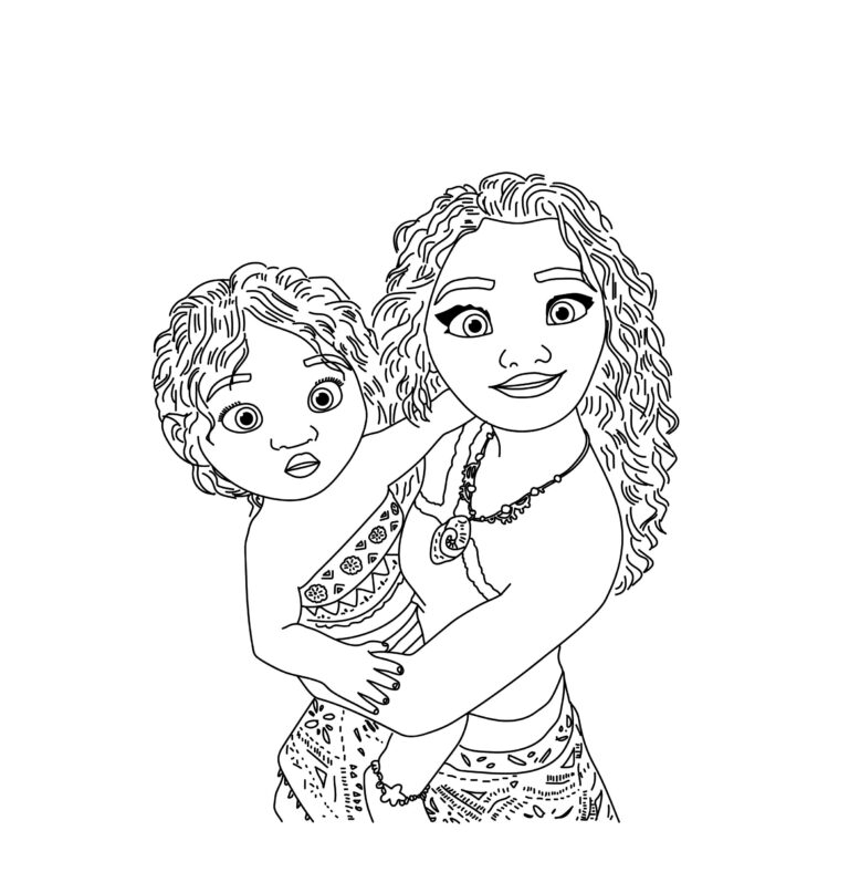 Moana 2 Simea Coloring Page Moana 2 Simea Coloring Page