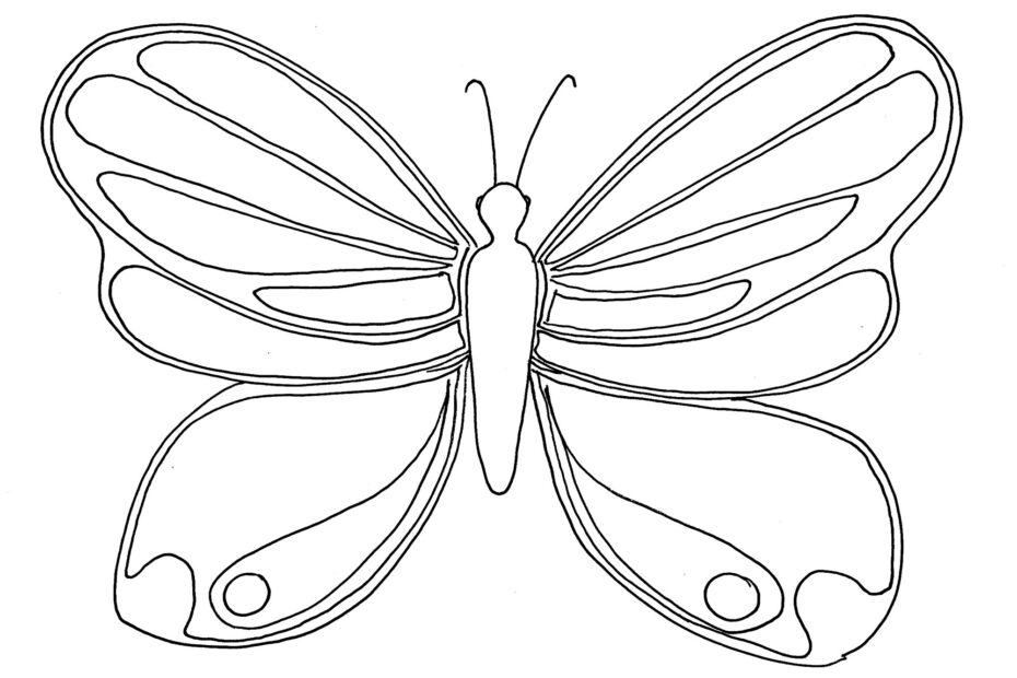 Simple Butterfly Coloring Butterfly Coloring Pages