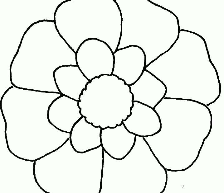 Simple Flower Coloring Pages Coloring Home