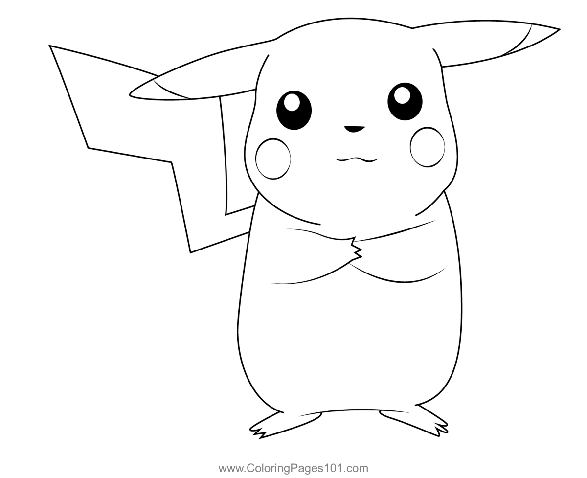 Singal Pikachu Coloring Page For Kids Free Pikachu Printable Coloring Singal Pikachu Coloring Page For Kids Free Pikachu Printable Coloring