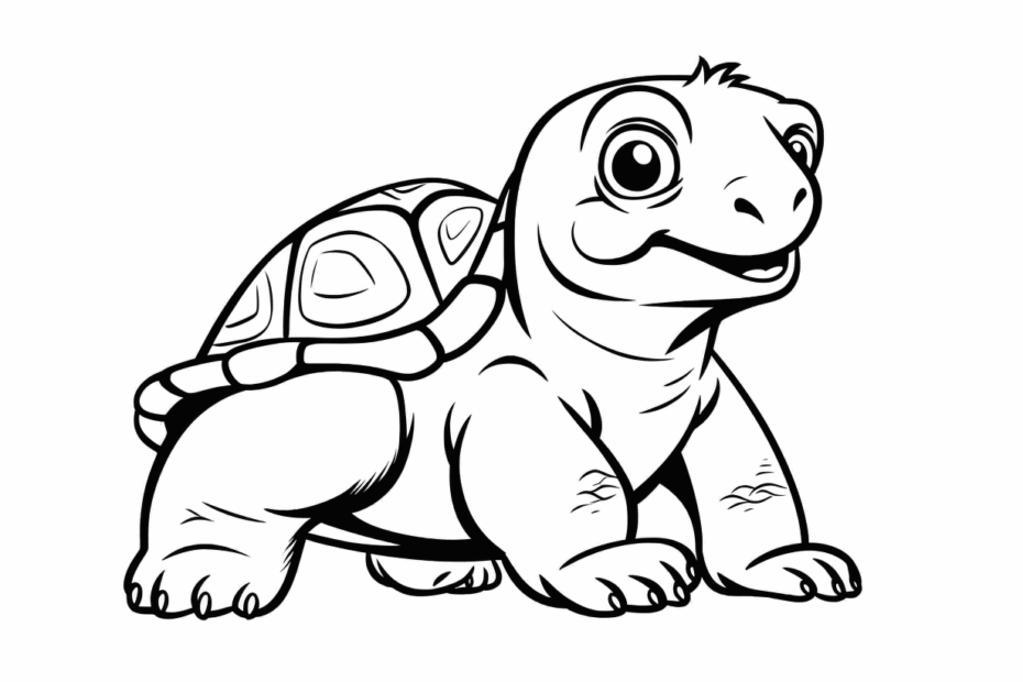 Snapping Turtle Color By Number Coloring Page