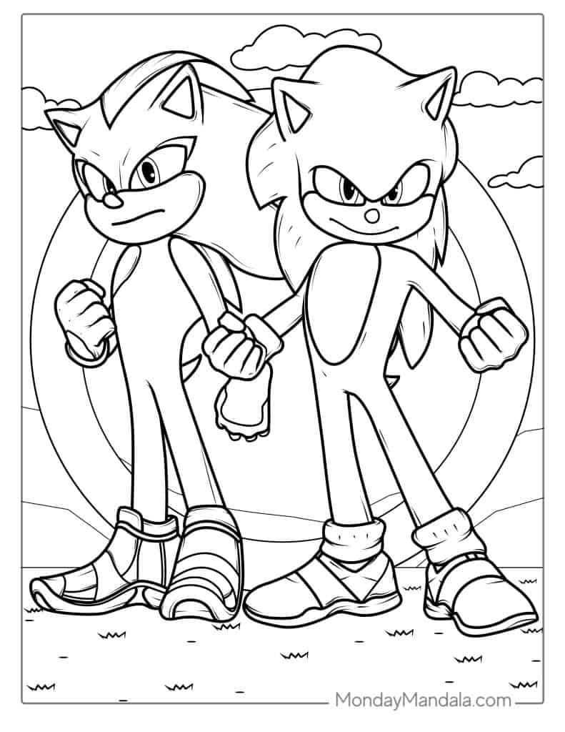 free printable Sonic coloring pages free printable Sonic coloring pages
