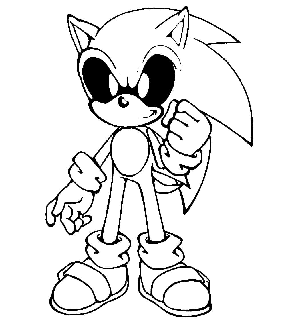 Sonic Exe Free Coloring Page Download Print Or Color Online For Free