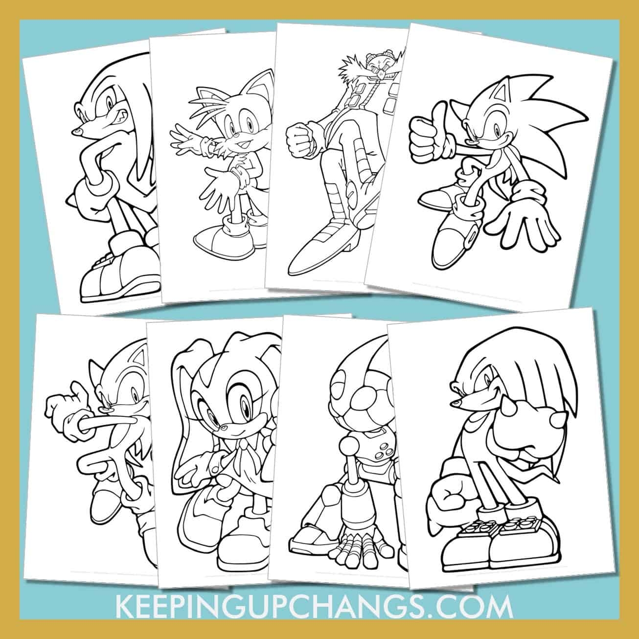 Sonic colouring in printable Sonic colouring in printable