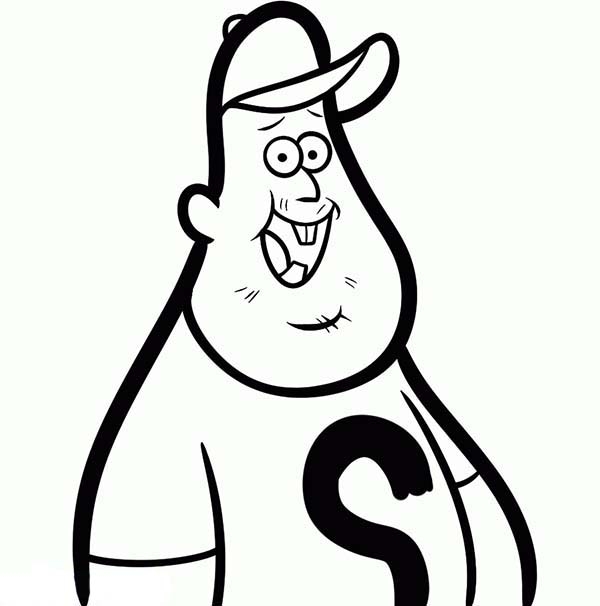 Soos Gravity Falls Coloring Page Kids Play Color