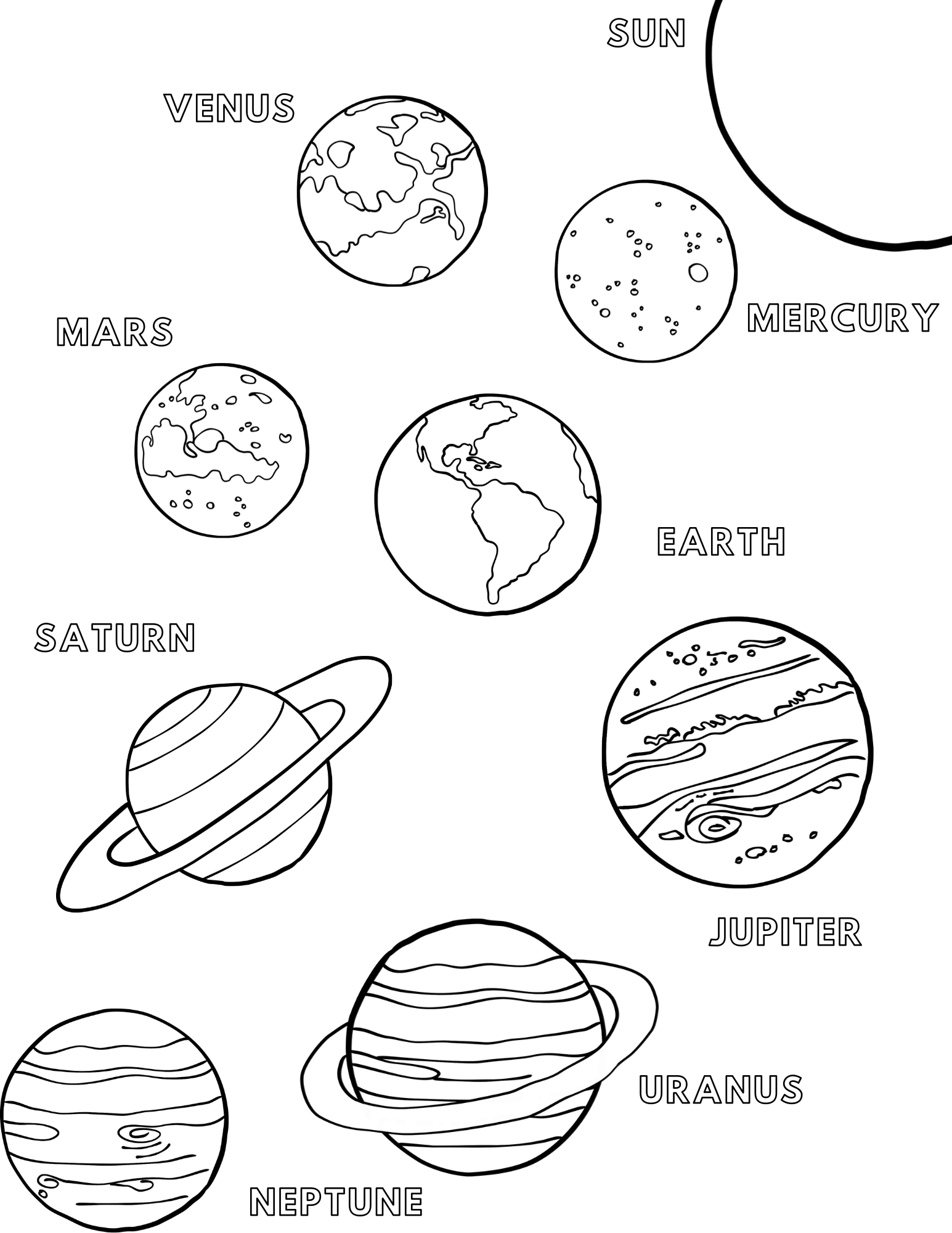 Space Coloring Sheets That Teach Planet Order Views From A Step Stool Space Coloring Sheets That Teach Planet Order Views From A Step Stool