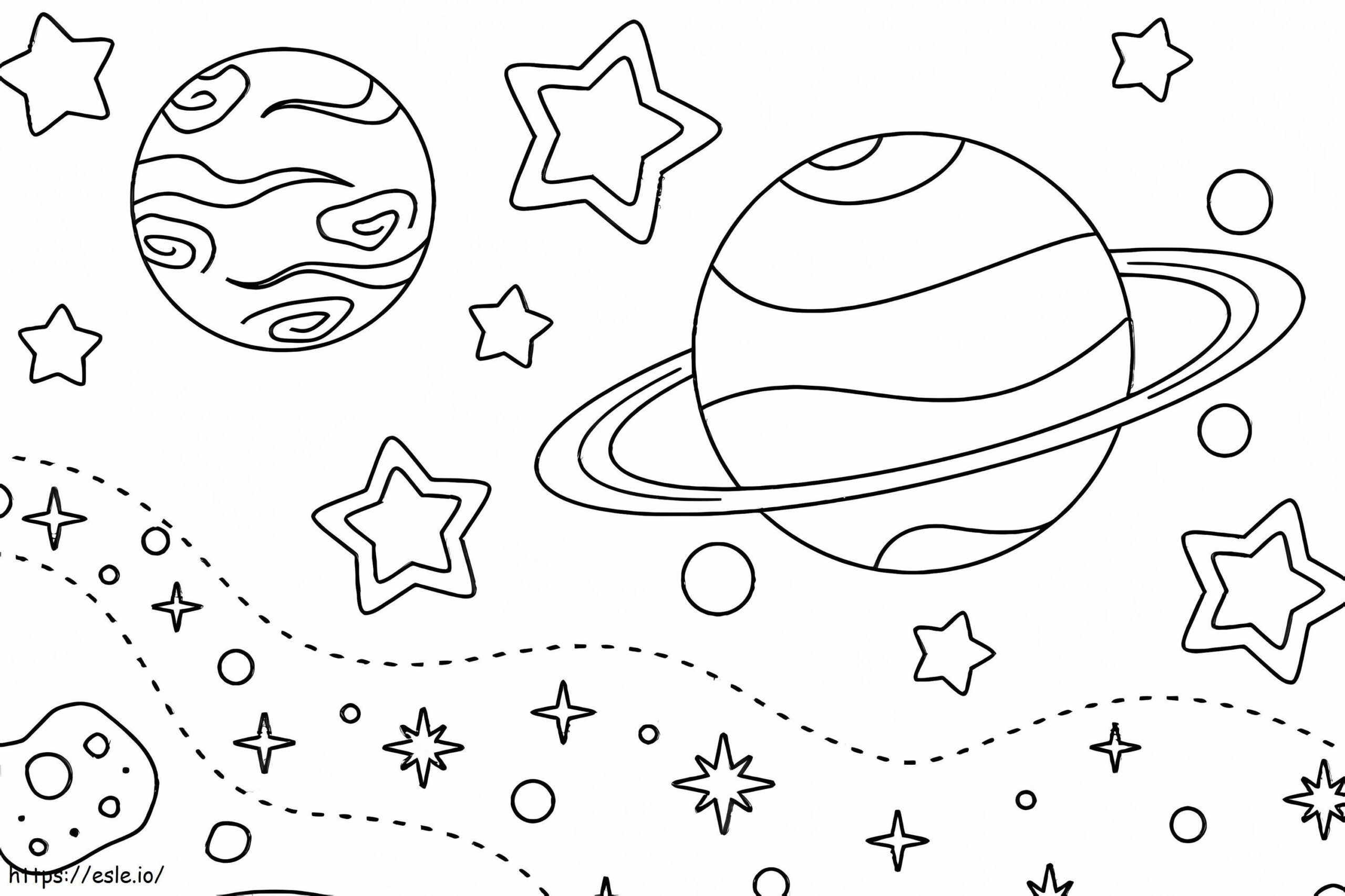 Space Printable Coloring Page Space Printable Coloring Page