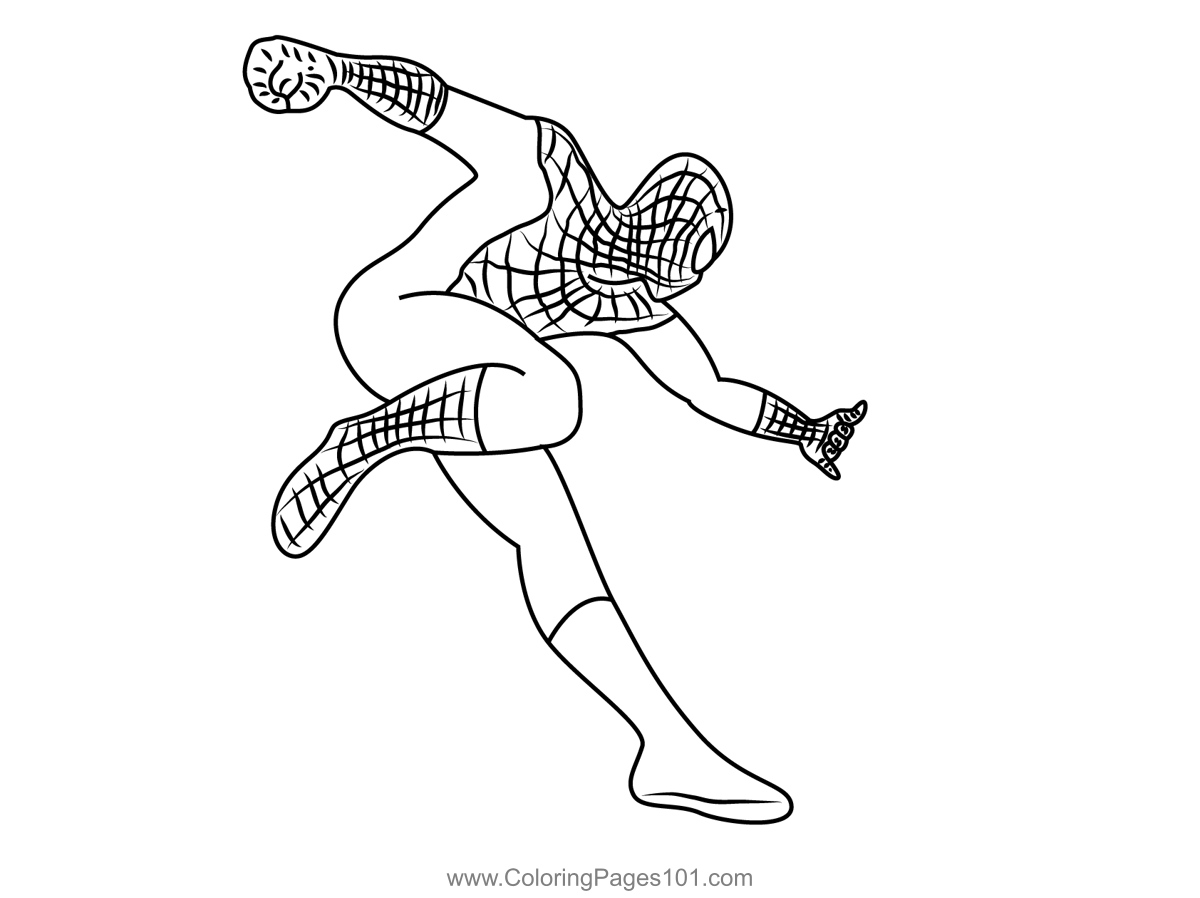 Spider Man In Attack Coloring Page For Kids Free Spider Man Printable Spider Man In Attack Coloring Page For Kids Free Spider Man Printable