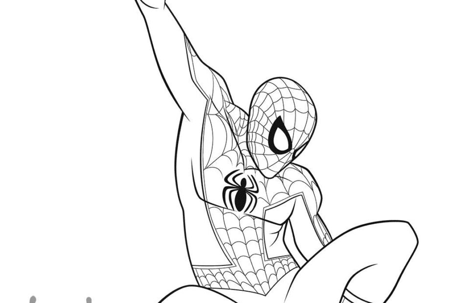Spider Man Into The Spider Verse Coloring Pages For Kids Free