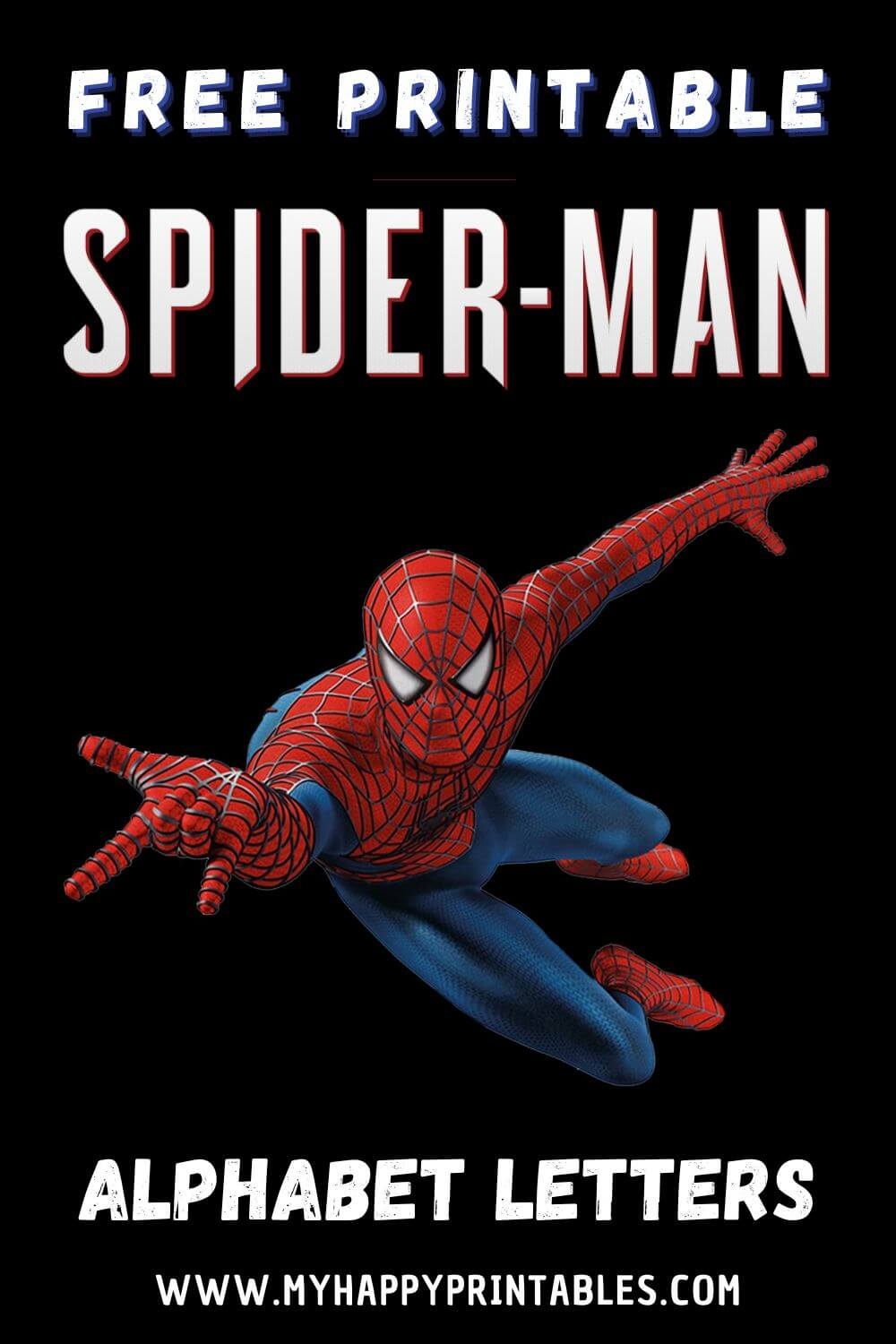 Spider Man Letters Printable Spider Man Letters Printable