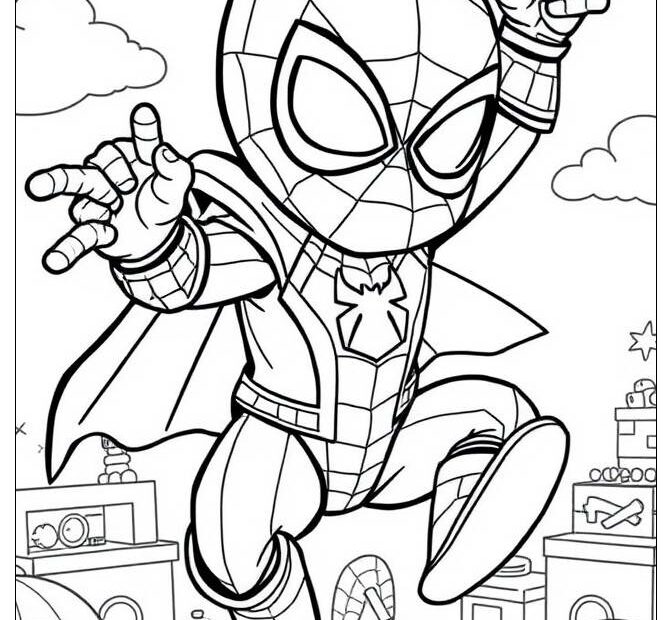 Spiderman Coloring Pages For Sheets Printable Infoupdate