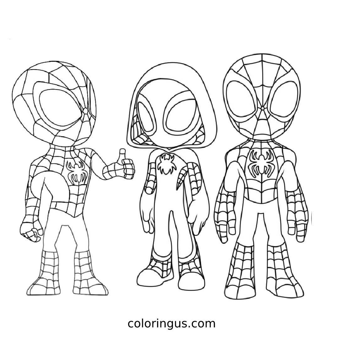 Spidey And His Amazing Friends Coloring Pages Spidey And His Amazing Friends Coloring Pages