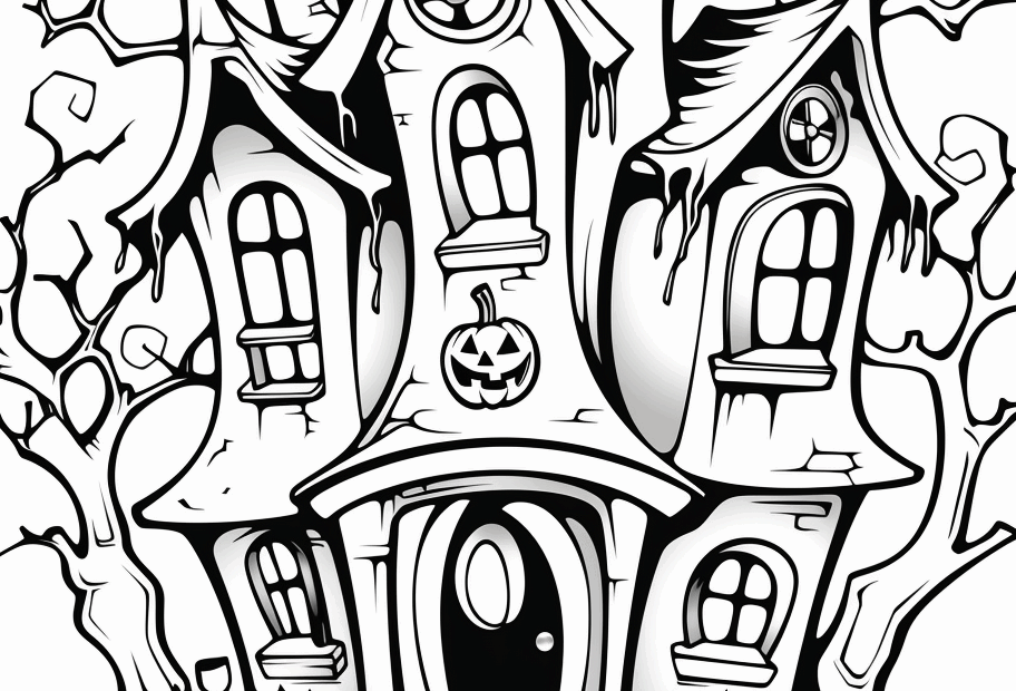 Spooky Halloween Coloring Pages Halloween Coloring Page Fun