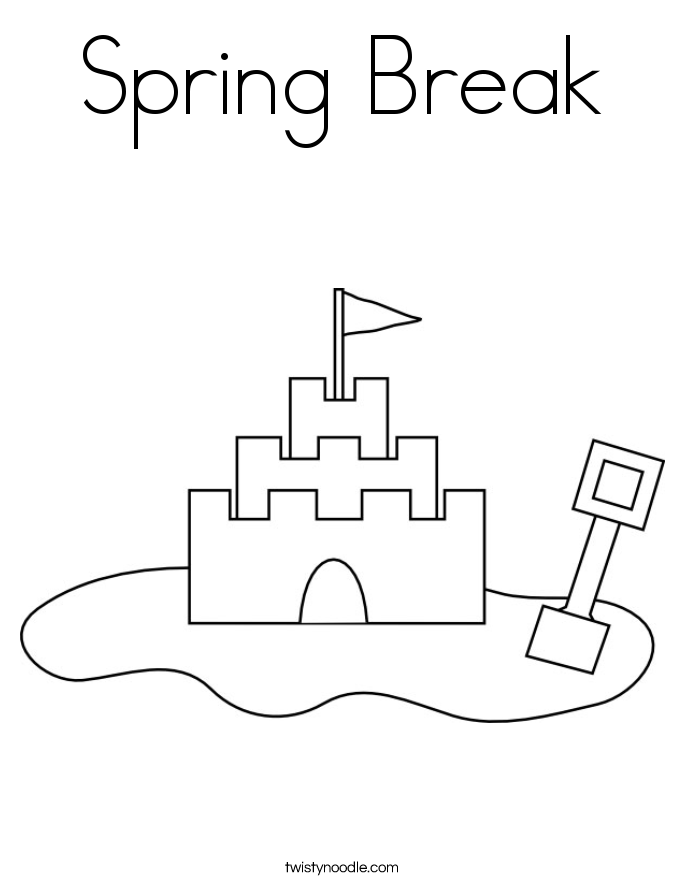 spring break coloring pages free spring break coloring pages free
