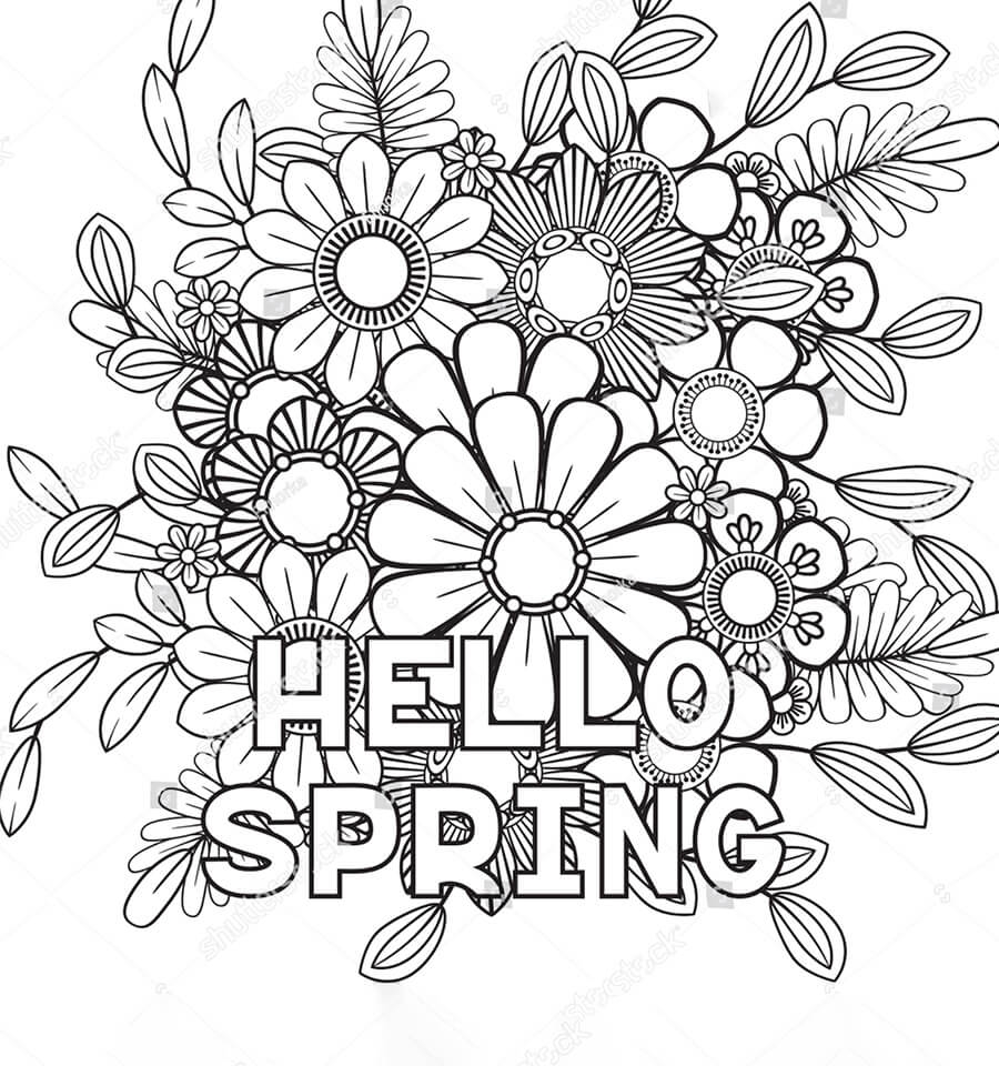free spring coloring pages pdf