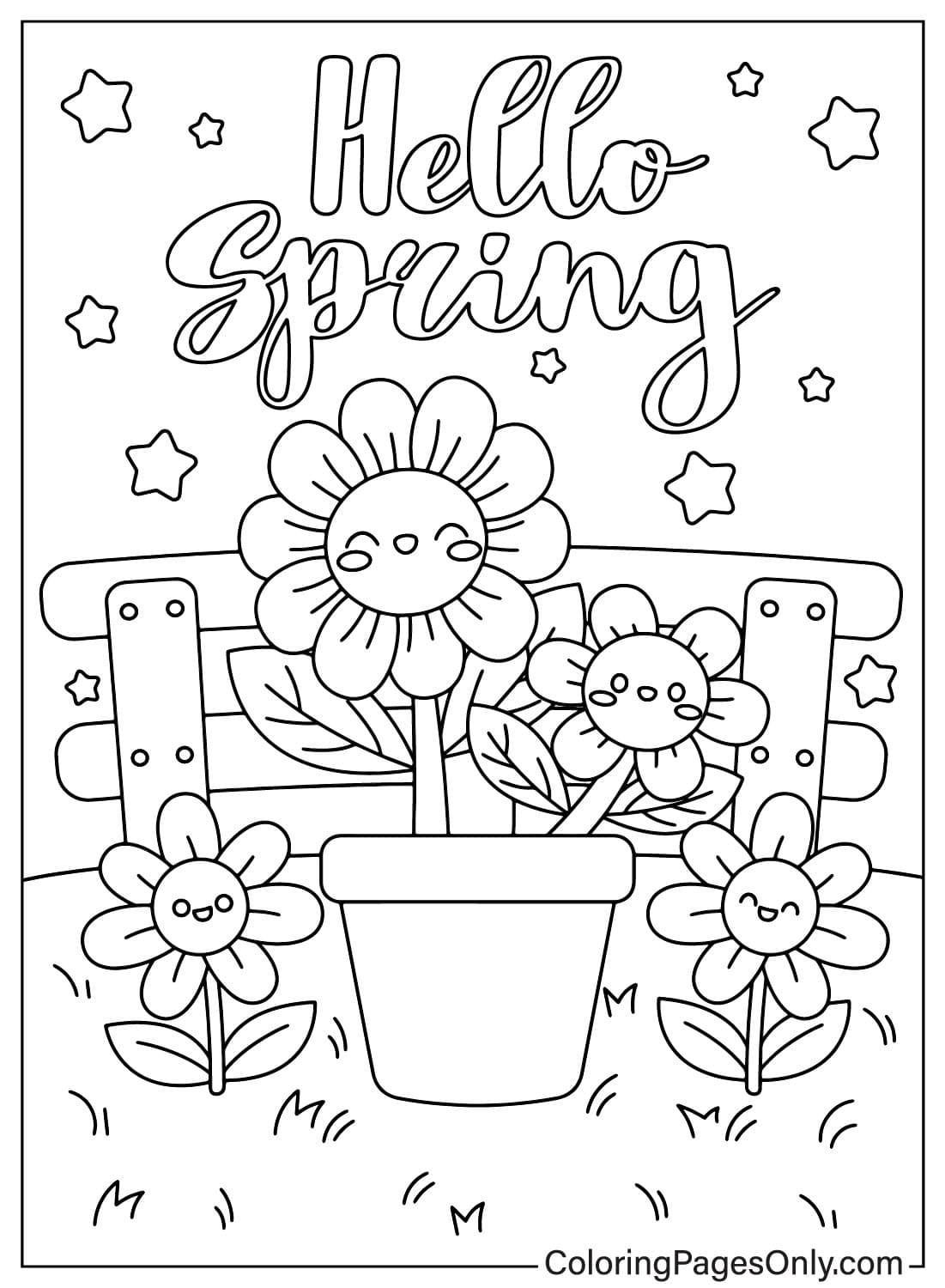free printable spring coloring sheet free printable spring coloring sheet