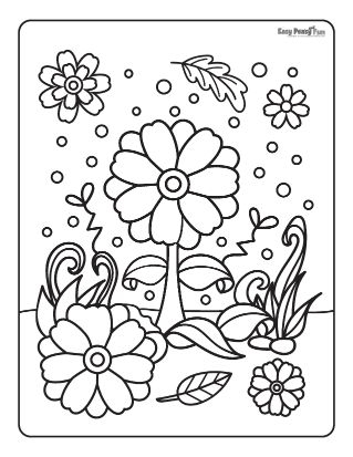 Spring Flower Coloring Pages Pre Free Printable Coloring Infoupdate