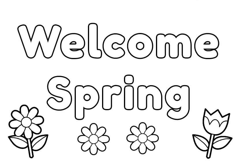 Spring Printable Words Coloring Pages Coloring Cool Spring Printable Words Coloring Pages Coloring Cool