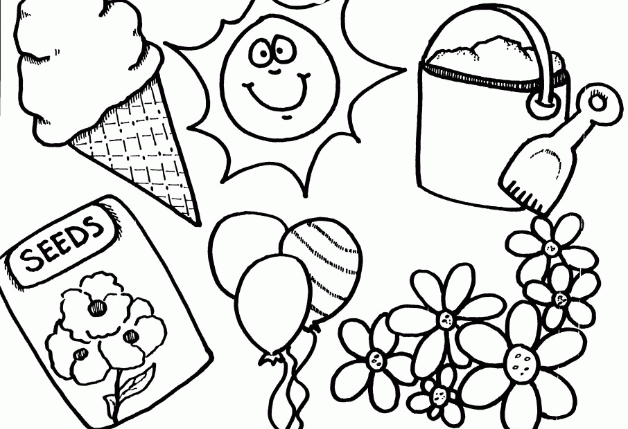 Springtime Coloring Sheets Coloring Nation