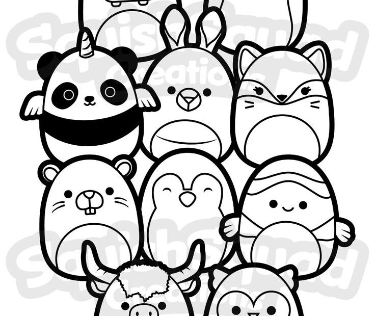 Squishmallow Coloring Page Printable Squishmallow Coloring Etsy