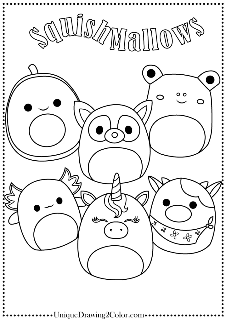 Squishmallow Coloring Pages Free Printable For Kids Squishmallow Coloring Pages Free Printable For Kids