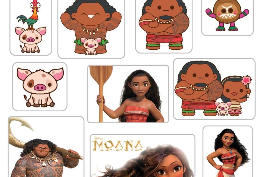 Stickers Moana Worksheets Library