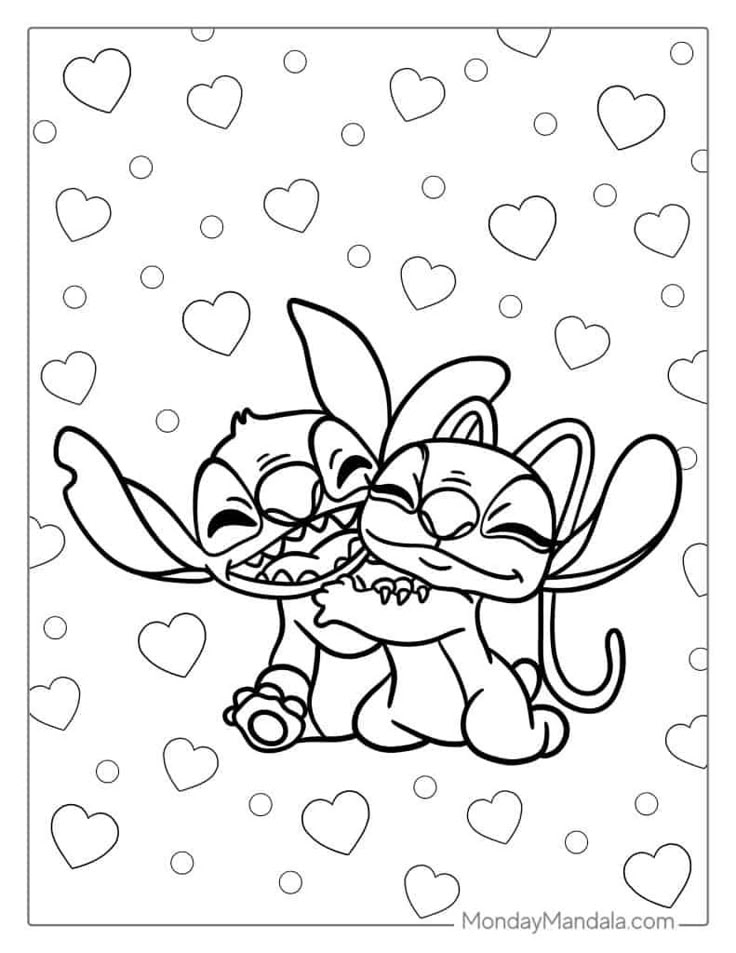 Stitch And Angel Coloring Pages Free Printable Stitch And Angel Coloring Pages Free Printable