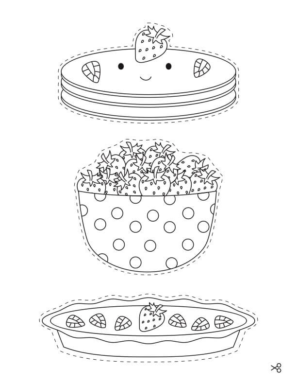 Strawberry Items Coloring Page Reading Adventures For Kids Ages 3 To 5 Strawberry Items Coloring Page Reading Adventures For Kids Ages 3 To 5