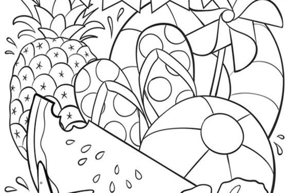 Summer Color Sheets Printable