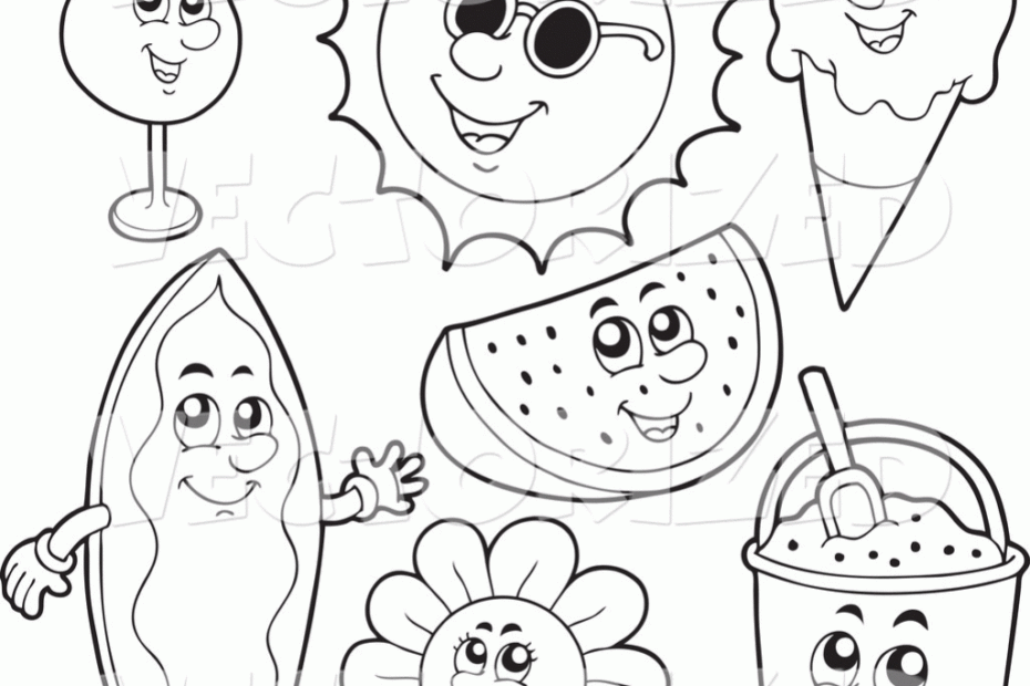 Summer Fun Printable Coloring Pages Coloring Home