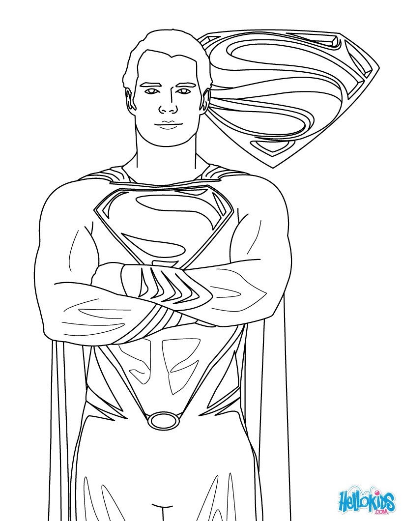 Superman Coloring Pages Hellokids Superman Coloring Pages Hellokids