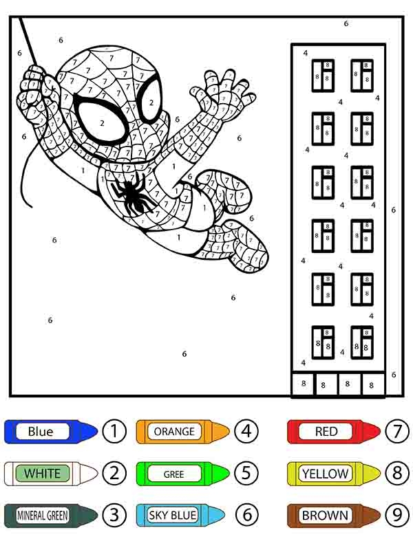 free Spider-Man color pages free Spider-Man color pages