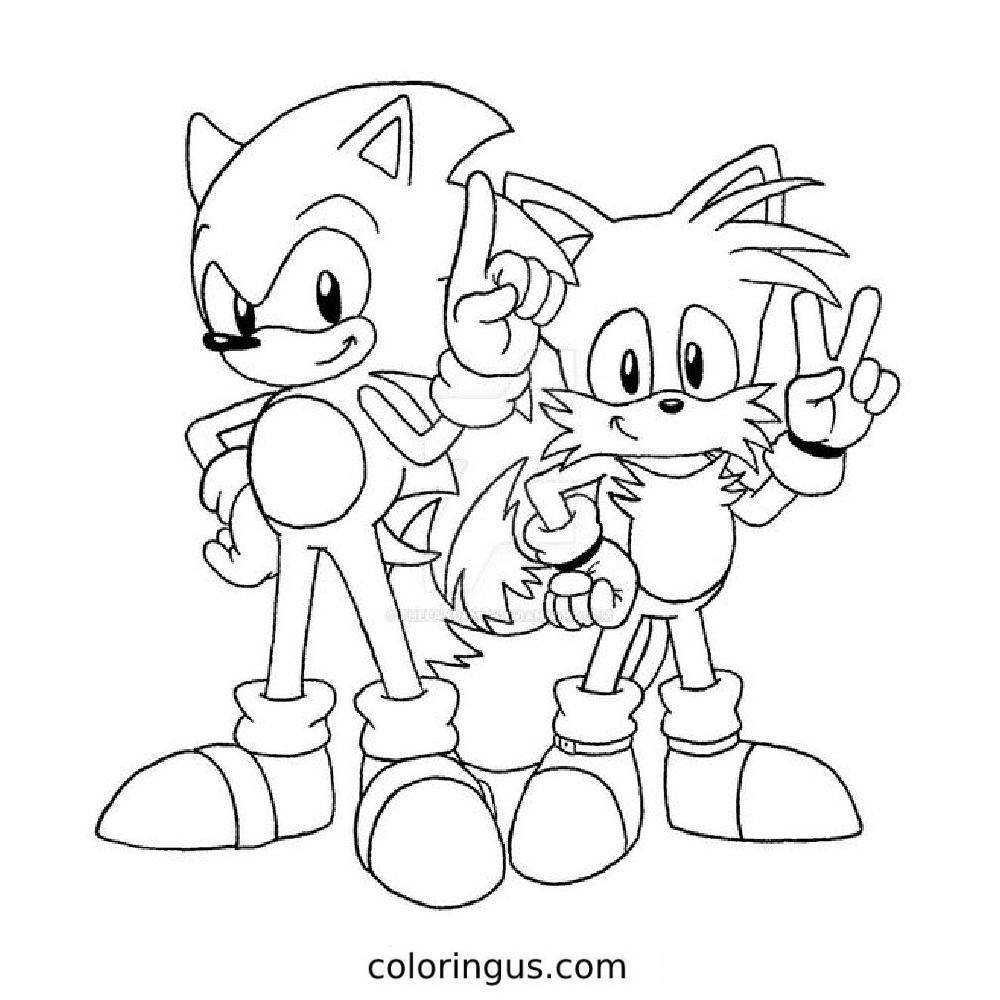 Tails Sonic Image Coloring Page Free Printable PDF Tails Sonic Image Coloring Page Free Printable PDF