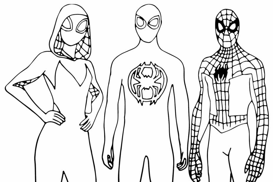 Team Spidey Coloring Page Free Printable Coloring Pages