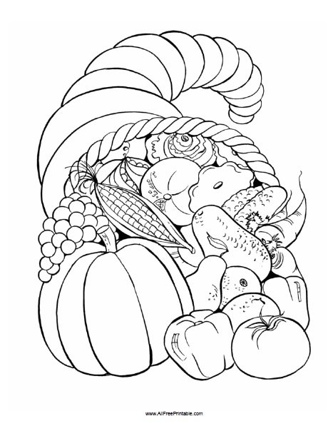Thanksgiving Fruit Basket Coloring Page Free Printable Thanksgiving Fruit Basket Coloring Page Free Printable