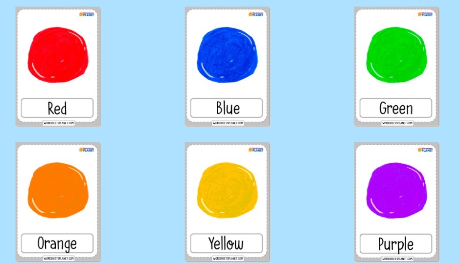 The Colors Flashcards Learning Colors For Kids The Colors Flashcards Learning Colors For Kids