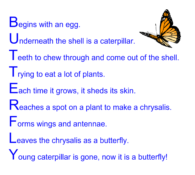Butterfly Life Cycle Poem Butterfly Life Cycle Poem