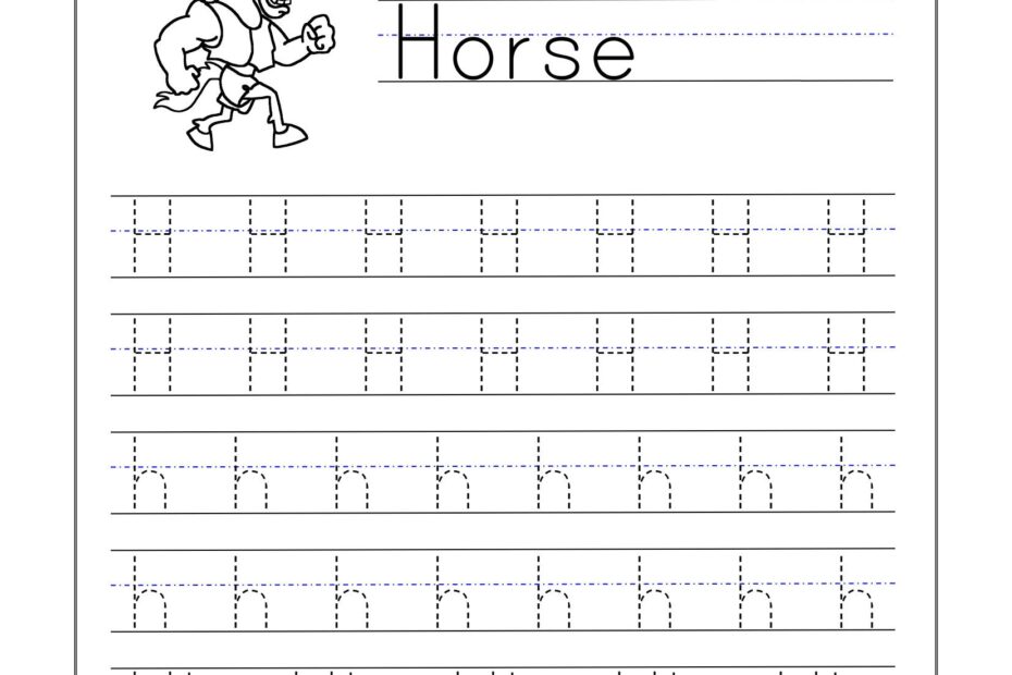 The Letter H Tracing Letter Tracing Worksheets