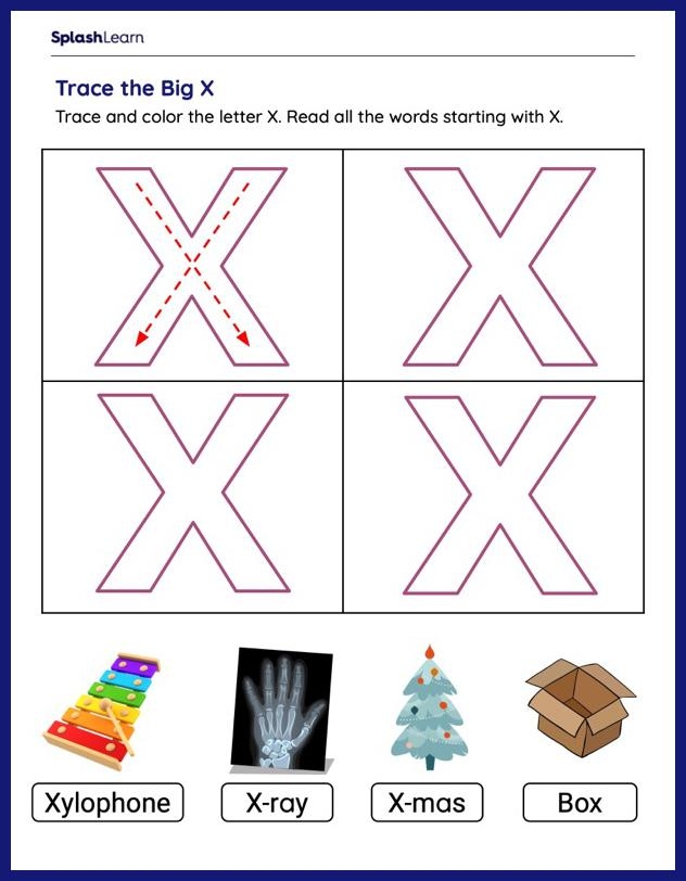 x worksheets for the letter x worksheets for the letter