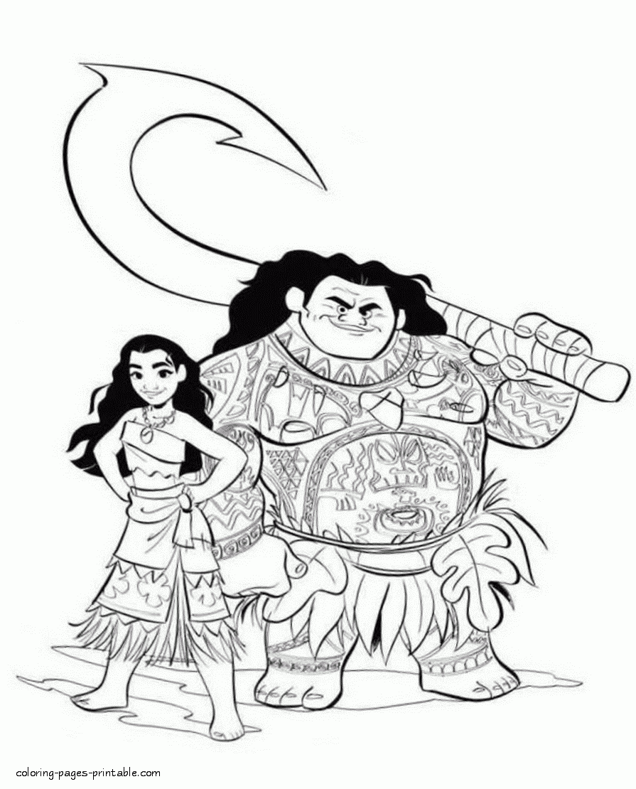 Moana Coloring Pages Easy for Kids Moana Coloring Pages Easy for Kids