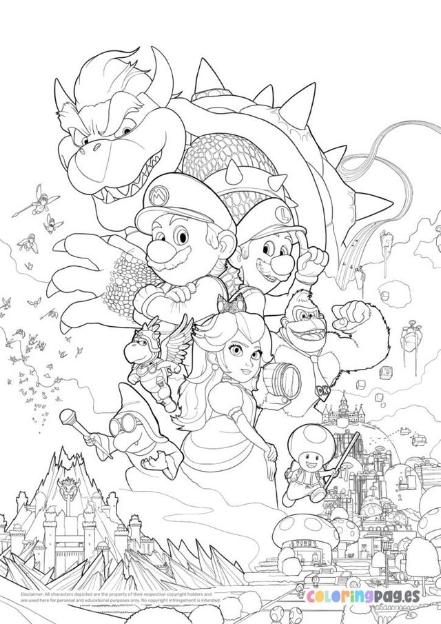The Super Mario Bros Movie Coloring Pages Coloring Home The Super Mario Bros Movie Coloring Pages Coloring Home