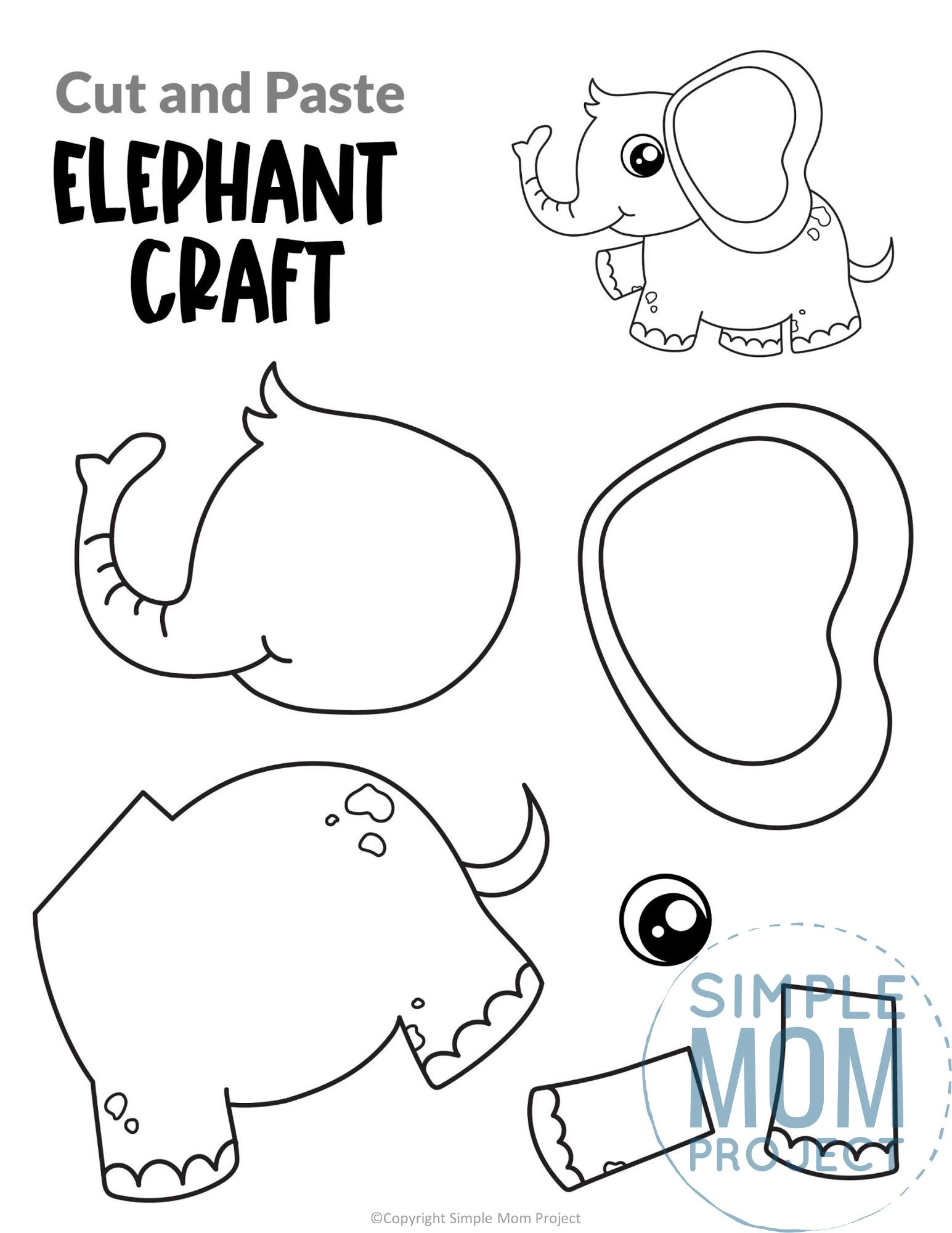 This Printable Preschooler Kindergarten And Toddler Elephant Craft Is This Printable Preschooler Kindergarten And Toddler Elephant Craft Is